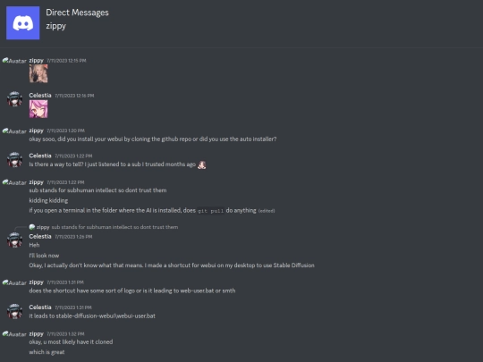 cece/Direct Messages - zippy [1128358720099860521] screenshot